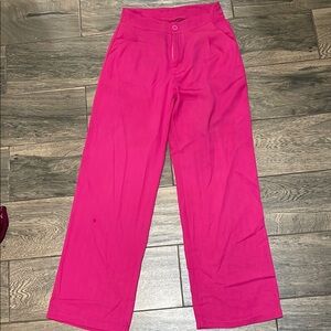 SHEIN Women's Wide Leg Pants - Hot Pink